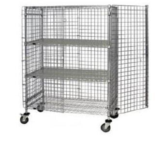 Heavy-Duty Security Cart, Chrome Stern Caster