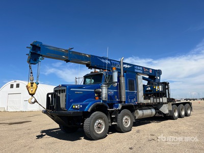 Weldco Hydralift HL30TC70 30 ton Straight Boom on 2007 Kenworth C500 10x6 Twin-Steer Sleeper Kranwägen