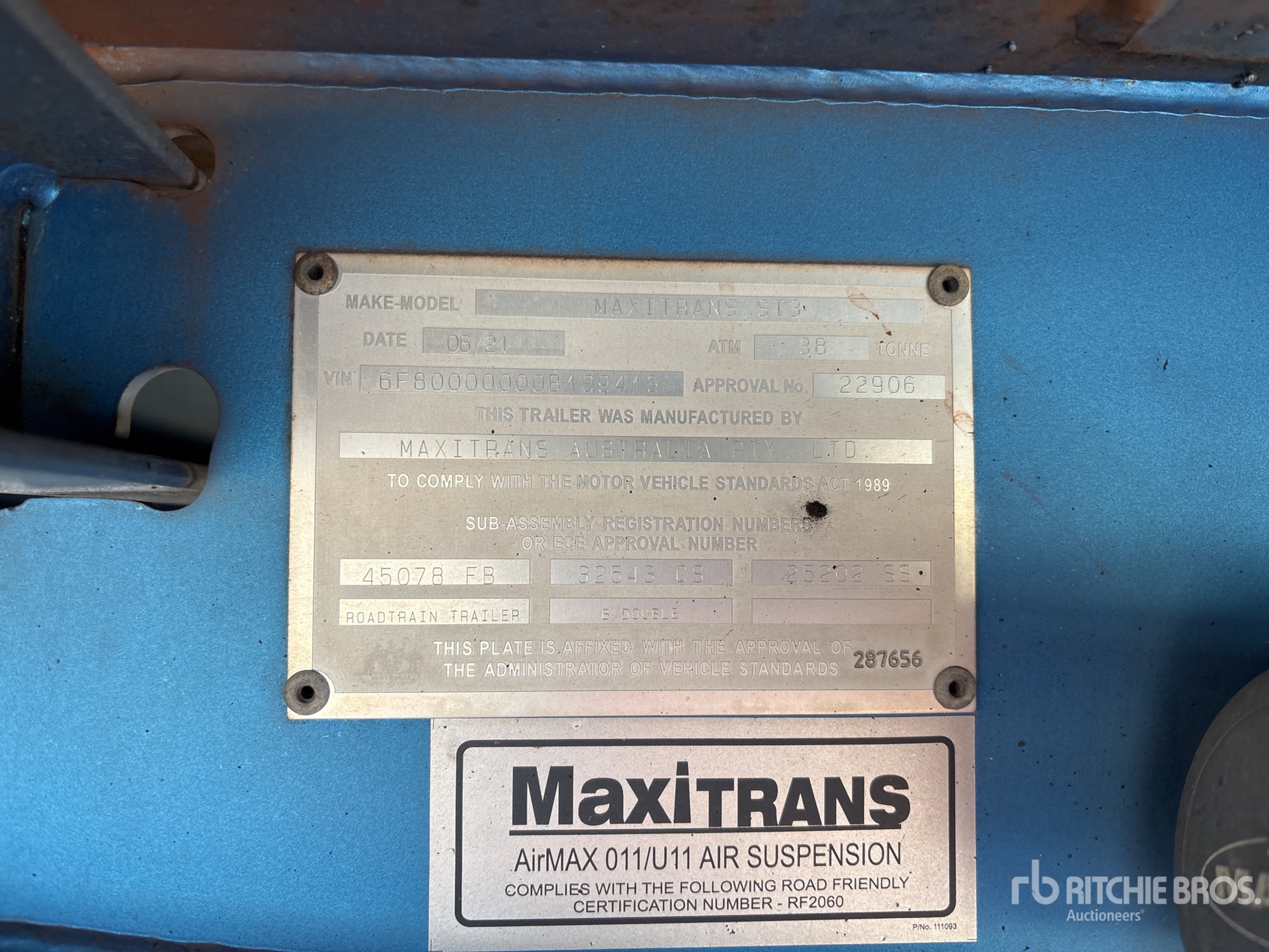 2021 MaxiTrans 13.3 m Tri/A Step Deck Remorque pour rideaux latéraux
