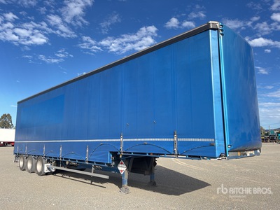 2017 MaxiTrans 13.3 m Tri/A Step Deck Zijtrailer met gordijn