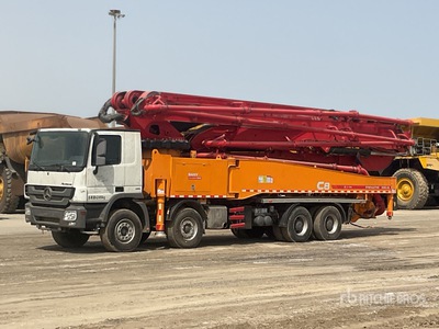 2020 Sany SYM5449THBE 56 m on 2020 Mercedes-Benz Actros 4141 8x4 Twin-Steer Concrete Pump Truck