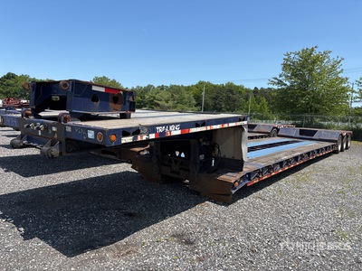 2009 Trail King Tri/A 28.9 ft - 49.7 ft Extendable Double Drop مقطورة لوبوي