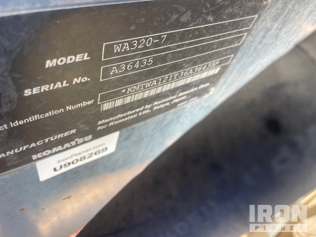 CARGADOR FRONTAL 2016 KOMATSU WA3207