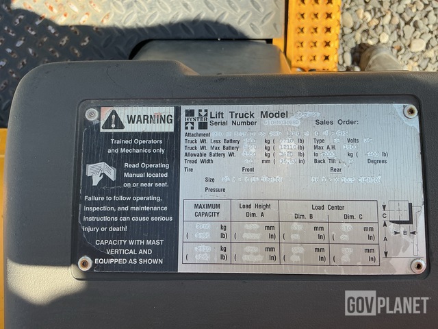 MONTACARGAS ELéCTRICO HYSTER E65Z40