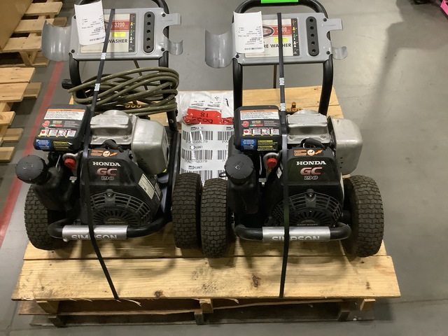 (2) Simpson 3200 PSI Pressure Washers