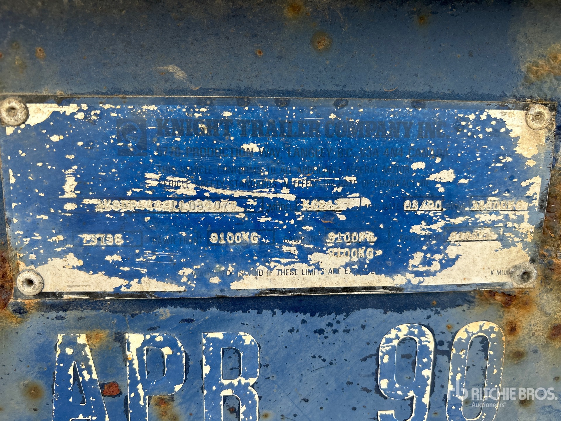 1996 Knight Quad/A Transfer Trailer