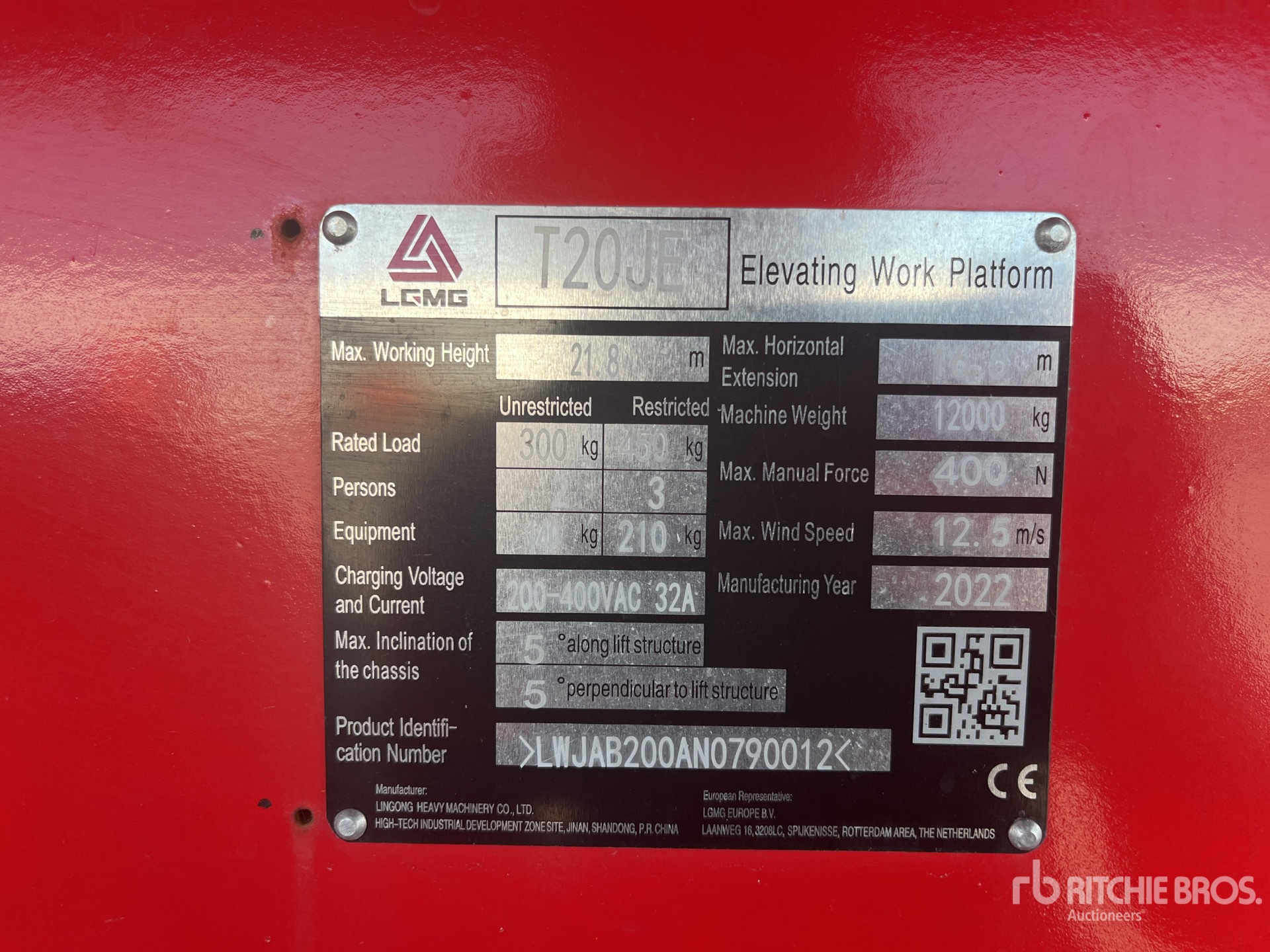 2023 LGMG T20JE Telescopic Boom Lift (Unused)