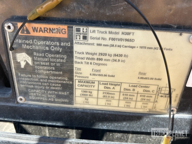 MONTACARGAS 2006 HYSTER H35FT