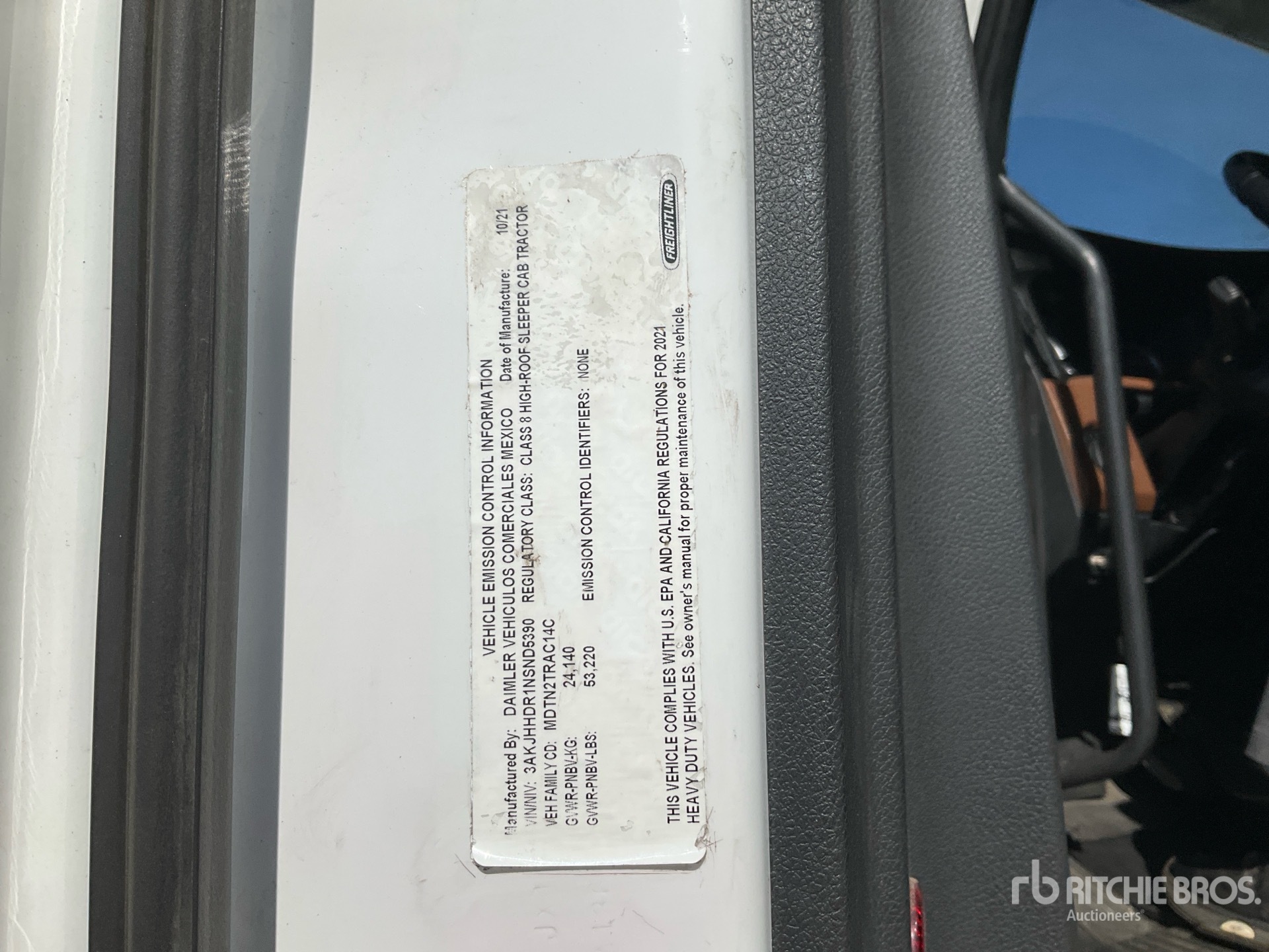 2022 Freightliner Cascadia 126 T/A Sleeper Truck Tractor