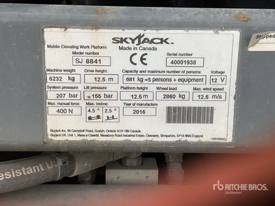 2016 Skyjack SJ8841A Scissor Lift