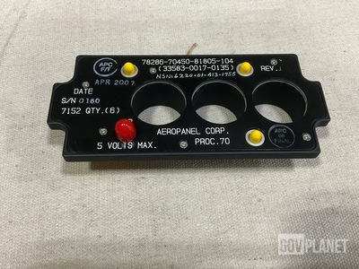 (7) Aeropanel 0017-0135 Light Transmitting Indicating Panels