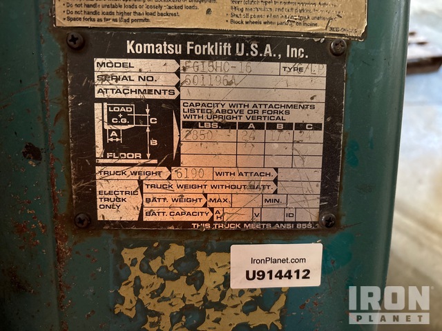 MONTACARGAS 1999 KOMATSU FG15HC16