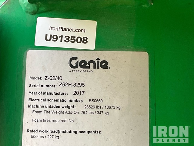 ELEVADOR ARTICULADO 2017 GENIE 4WD Z6240