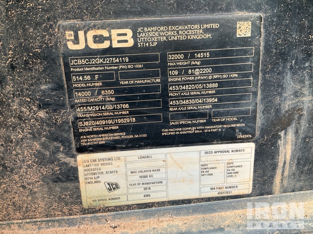 MANIPULADOR 2018 JCB