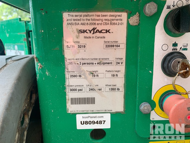 ELEVADOR TIJERA 2016 SKYJACK SJIII3219