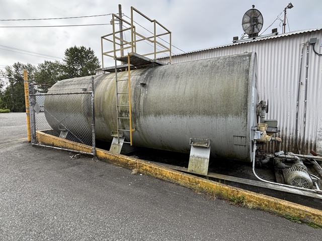 8000 gal Skid Mounted Steel Single Wall Lube / Fuel Tank