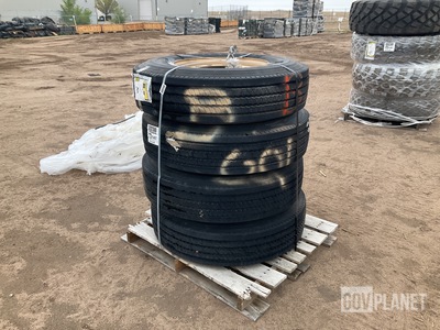 (4) Michelin 12R22.5 Tires w/Wheels
