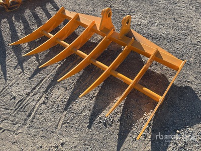 GIYI 1150 mm Excavator Rake - Fits Cat 303 (Unused)