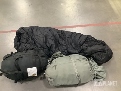 (2) Sleep Systems, (7) Sleeping Bags, (7) Poncho Liners & Assorted Items