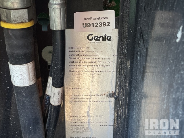 ELEVADOR TIJERA 2016 GENIE GS2669RT