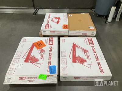 (4) Boxes of Uline S-19384 Heat Activated Foam Core Boards