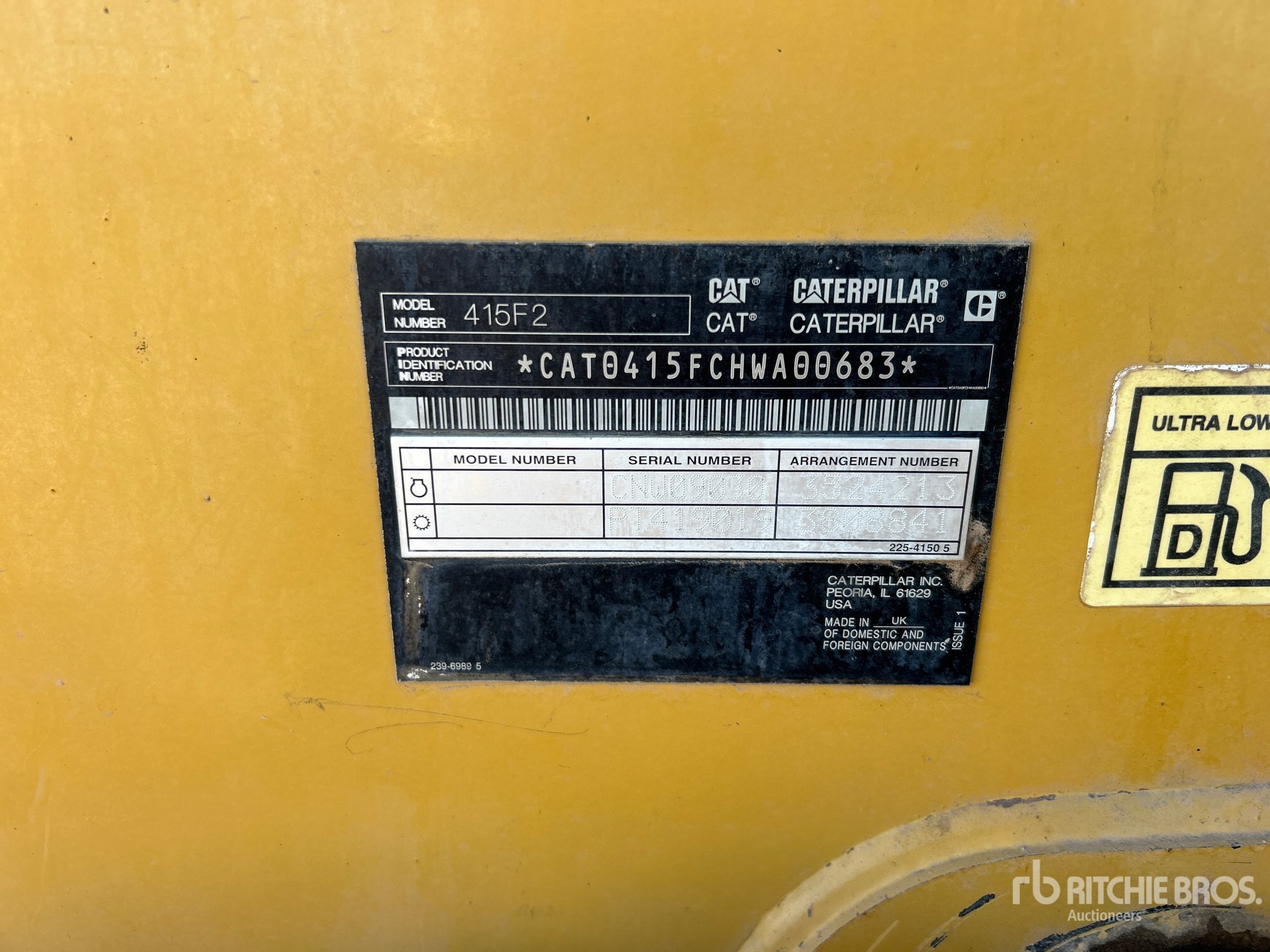 2018 Cat 415F2 4x4 Backhoe Loader