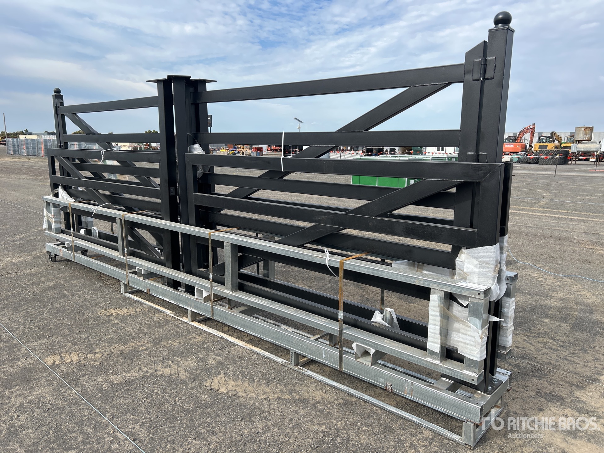 Quantity of (3) Suihe 20 ft Bi-Parting Driveway Gate (Unused)