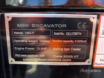 2025 VICSEC VC13C Minigraafmachine (Unused)