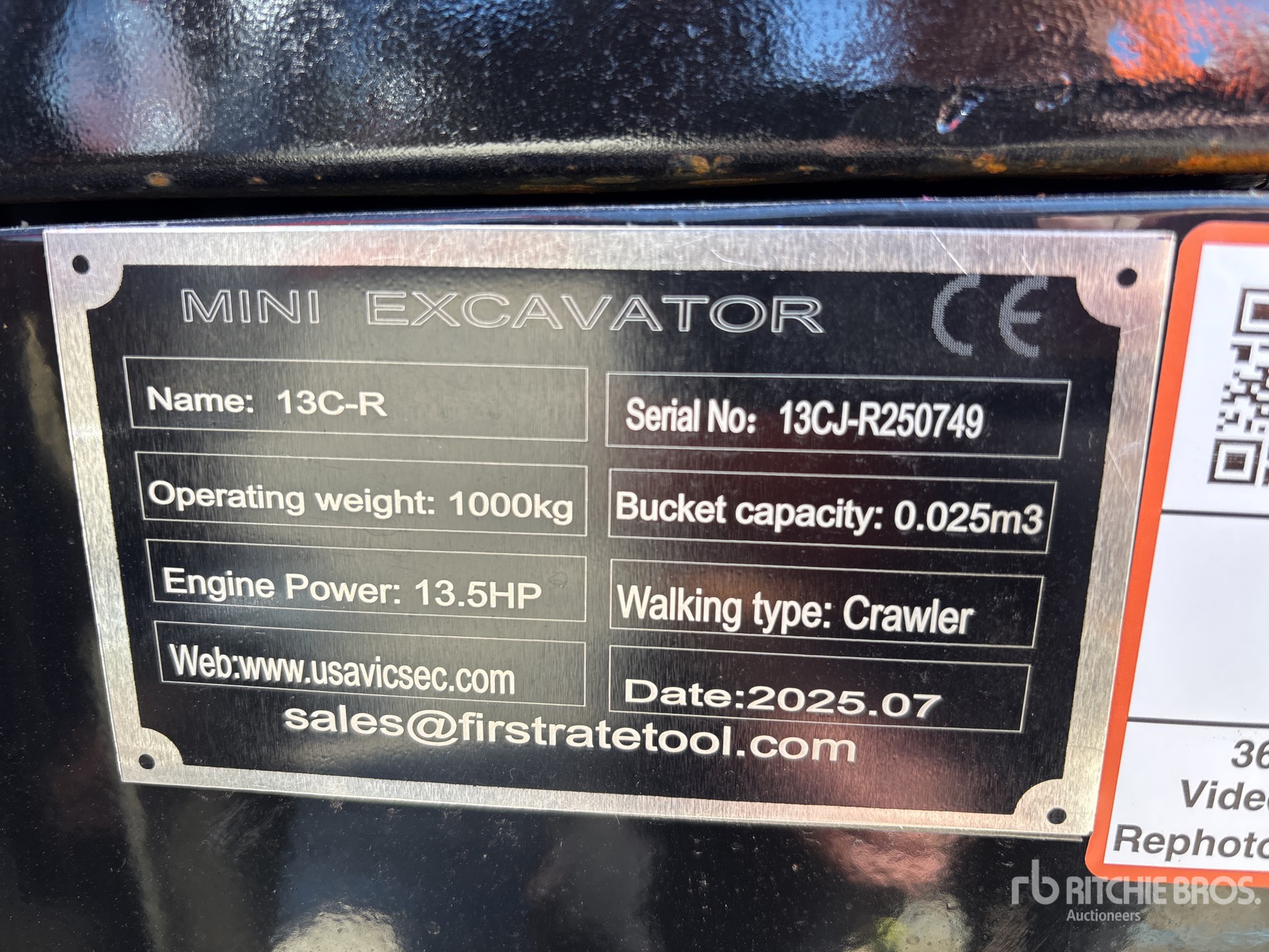 2025 VICSEC VC13C Minigraafmachine (Unused)