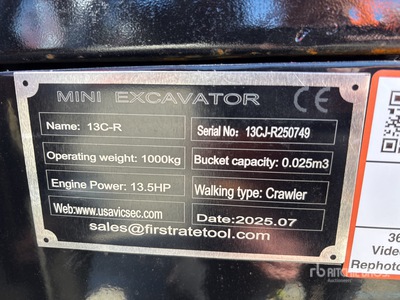 2025 VICSEC VC13C Minigraafmachine (Unused)