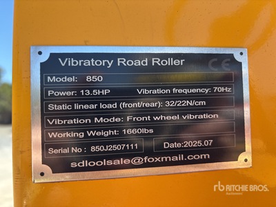 2025 SDLOOL SL850 Double Drum Roller (Unused)