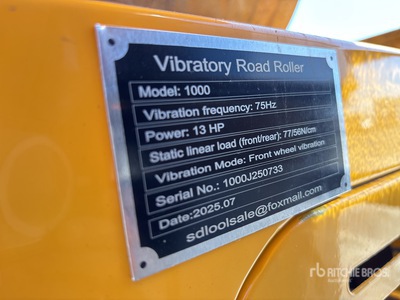 2025 SDLOOL SL1000 Dubbele trommelwals (Unused)