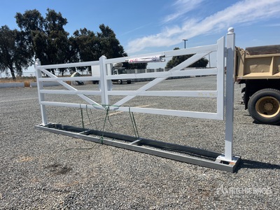 2025 Chery Industrial Gate-B 20 ft Heavy-Duty White Farm Driveway Gate (Unused)