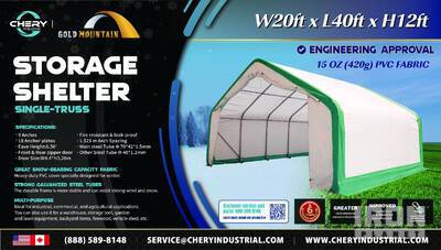 Gold Mountain SP204012-420g PVC Storage Canopy (Unused)