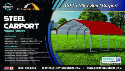 Golden Mount M12 Metal Carport (Unused)