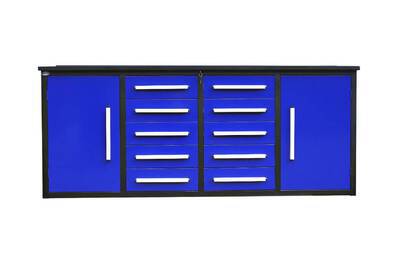 Steelman 7FT Work Bench with 10 Drawers 2 Cabinet WW000198