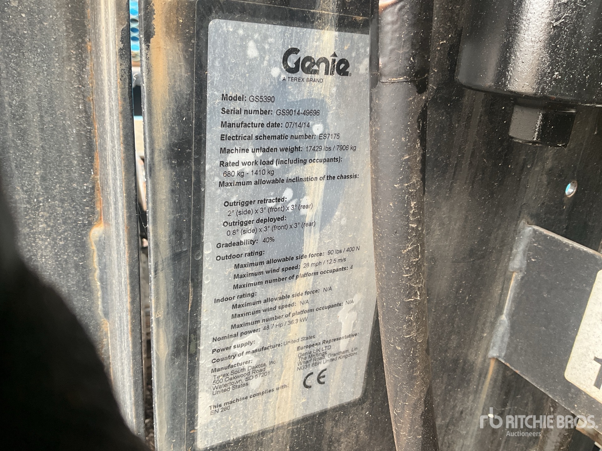 2014 Genie GS-5390 Scissor Lift