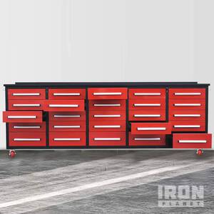 Steelman 10FT-25D Work Bench with Wheels & Side H SUIWB1025RDAC