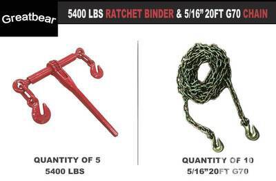 Greatbear 5400LBS Ratchet binder and chain SR000165