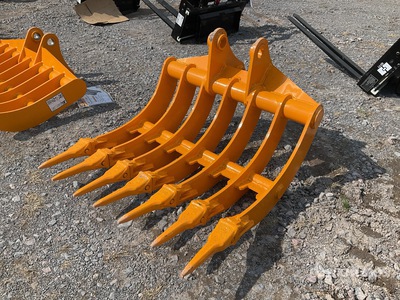 2025 GIYI 32 in Escarificador para Excavadora (Sin Usar) / Excavator Rake - Fits 5 ton Excavators (Unused)