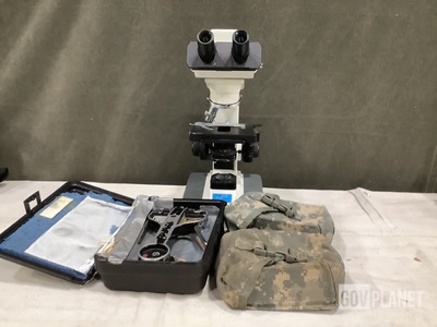 (18) First Aid Pouches, (1) Tensiometer, (1) Microscope & Assorted Items