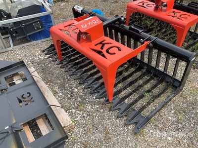 2025 Kit Containers QT-SG-S76-V3 76 in Skeleton Skid Steer Grapple Bucket (Unused)