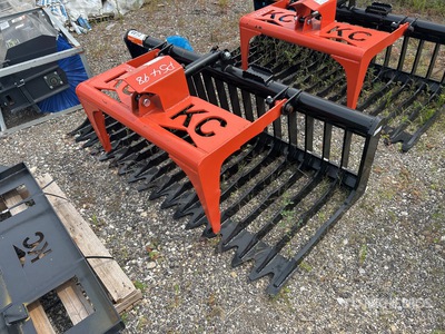 2025 Kit Containers QT-SG-S76-V3 76 in Skeleton Skid Steer Grapple Bucket (Unused)