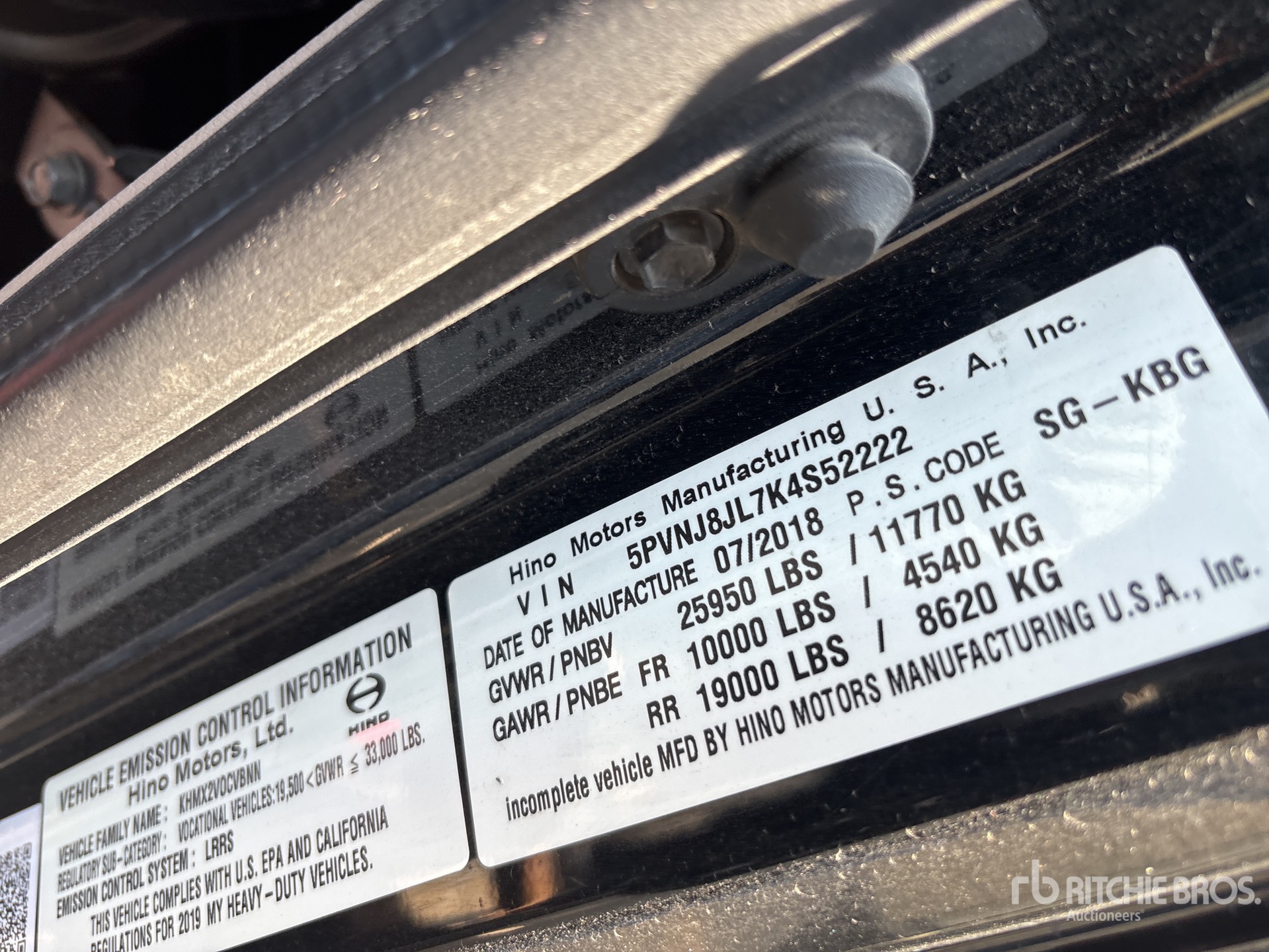 2019 Hino 268 Refrigerated Truck
