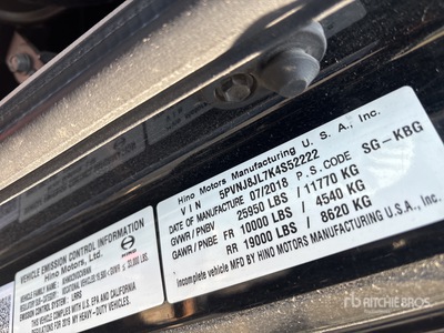 2019 Hino 268 Refrigerated Truck