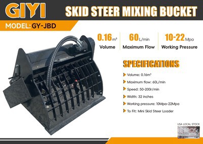 2025 GIYI GY-JBD 32 in Mini Hormigonera para minicargadora (Unused)
