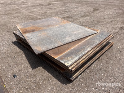 Quantity of (9) 6 ft x 8 ft (1 in Thick) Placas de acero