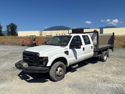 2008 Ford F-350 XL 4x4 Crew Cab Flatbed Truck
