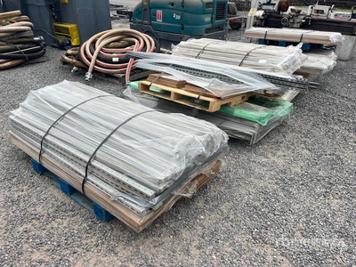 Quantity of (8) Pallets of Assorted Shelving and Cabinets