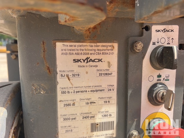 ELEVADOR TIJERA 2018 SKYJACK SJIII3219